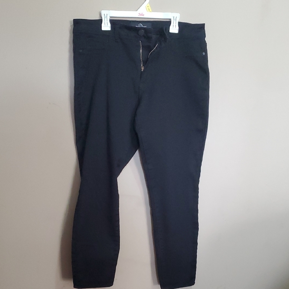 Jordache High Rise Ankle Black Legging Size 12